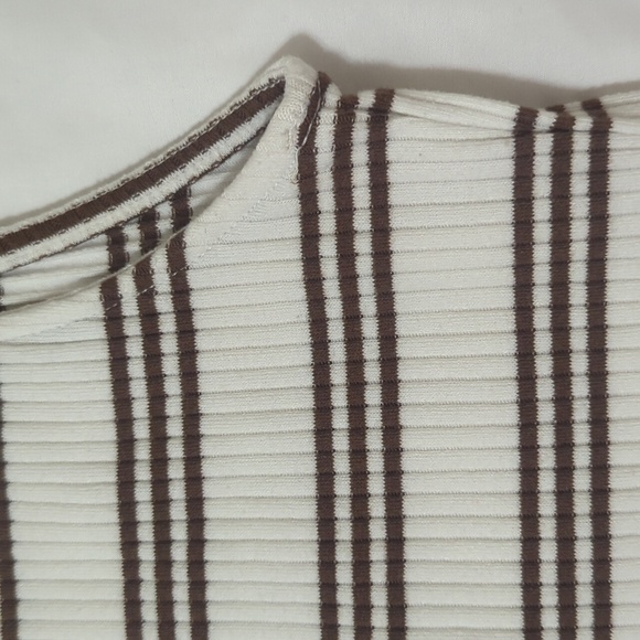 Anthropologie Maeve Mock Neck Tank, Color White/Tan Size XS - Picture 8 of 16